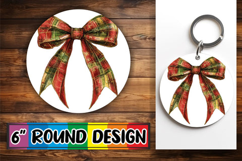 15x Keychain Round Design Bundle Set , Bow Sublimation afrosvg 
