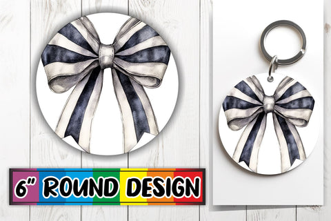 15x Keychain Round Design Bundle Set , Bow Sublimation afrosvg 