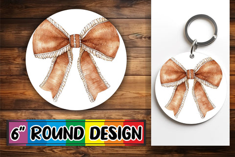 15x Keychain Round Design Bundle Set , Bow Sublimation afrosvg 