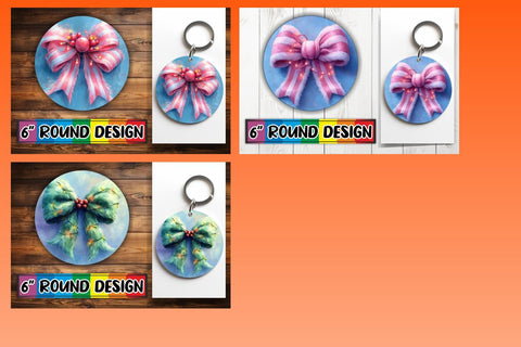15x Keychain Round Sublimation Design , Christmas Sublimation afrosvg 