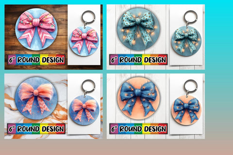 15x Keychain Round Sublimation Design , Christmas Sublimation afrosvg 