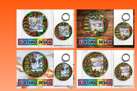 15x Keychain Sublimation Bundle Kit , Christmas Sublimation afrosvg 