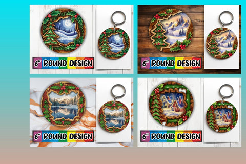 15x Keychain Sublimation Bundle Kit , Christmas Sublimation afrosvg 