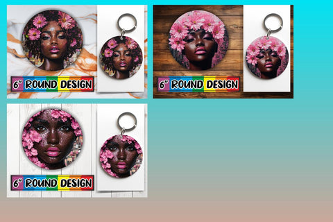 15x Keychain Sublimation Bundle Kit , Woman Sublimation afrosvg 