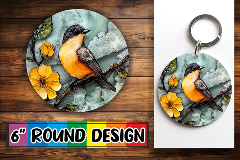 15x Keychain Sublimation Bundle Pack , 3D Bird Sublimation afrosvg 