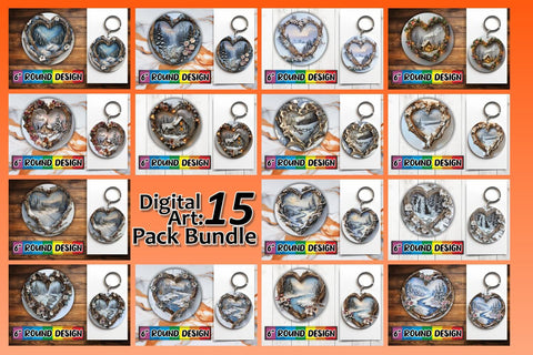 15x Keychain Sublimation Design Collection , Christmas Sublimation afrosvg 