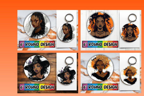 15x Keychain Sublimation Design Set , Halloween Sublimation afrosvg 