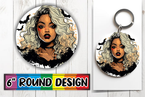 15x Keychain Sublimation Design Set , Halloween Sublimation afrosvg 