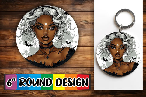15x Keychain Sublimation Design Set , Halloween Sublimation afrosvg 
