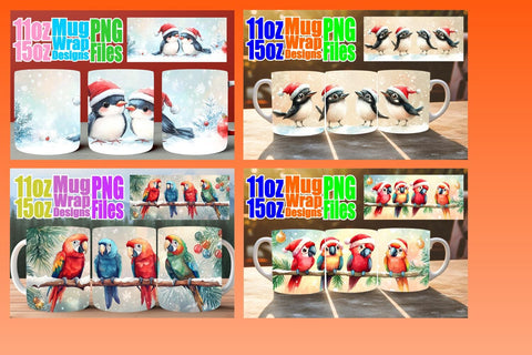 15x Mug Wrap Design Bundle , Holiday Sublimation afrosvg 