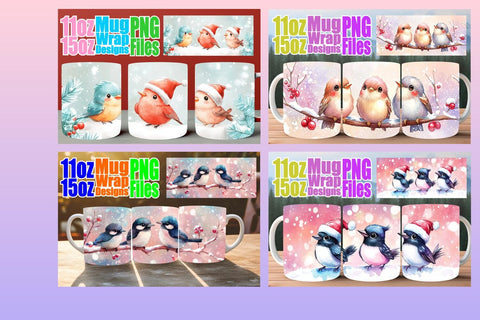 15x Mug Wrap Design Bundle , Holiday Sublimation afrosvg 