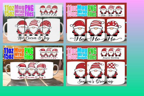 15x Mug Wrap Design , Xmas Sublimation afrosvg 
