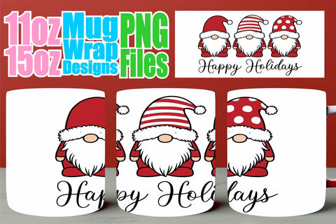 15x Mug Wrap Design , Xmas Sublimation afrosvg 