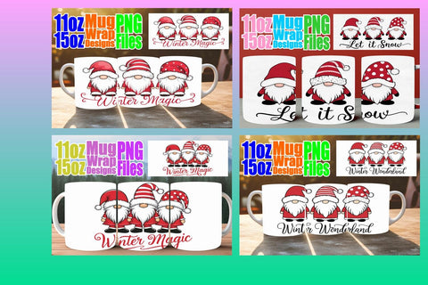 15x Mug Wrap Design , Xmas Sublimation afrosvg 