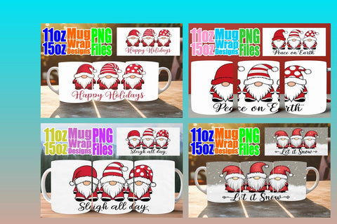 15x Mug Wrap Design , Xmas Sublimation afrosvg 