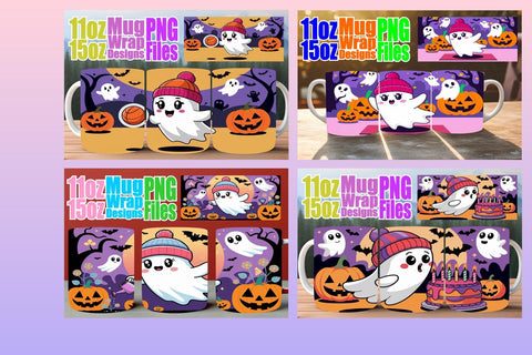 15x Mug Wrap Sublimation , Ghost Sublimation afrosvg 