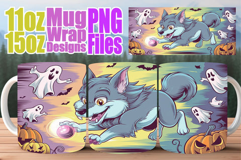 15x Mug Wrap Sublimation , Ghost Sublimation afrosvg 