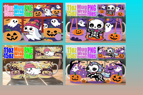 15x Mug Wrap Sublimation , Ghost Sublimation afrosvg 