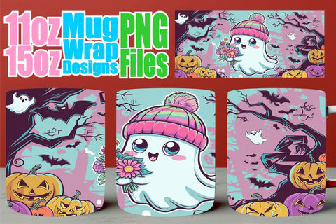 15x Mug Wrap Sublimation , Ghost Sublimation afrosvg 