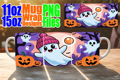 15x Mug Wrap Sublimation , Ghost Sublimation afrosvg 