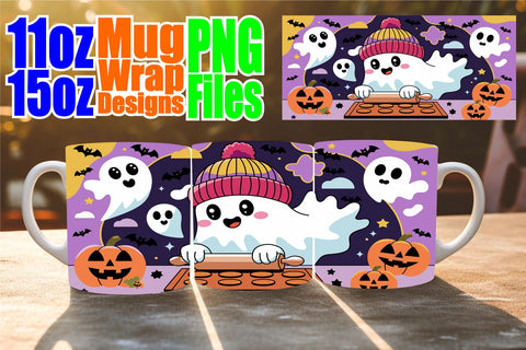 15x Mug Wrap Sublimation , Ghost Sublimation afrosvg 