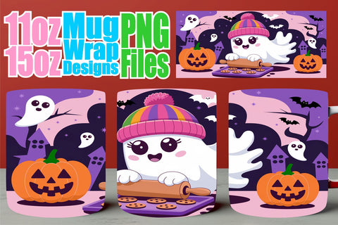 15x Mug Wrap Sublimation , Ghost Sublimation afrosvg 