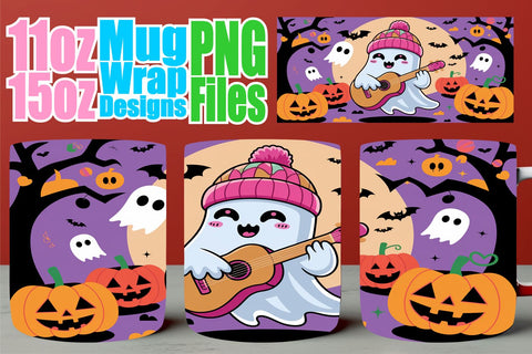 15x Mug Wrap Sublimation , Ghost Sublimation afrosvg 