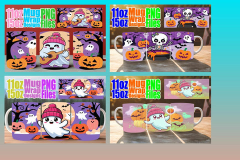 15x Mug Wrap Sublimation , Ghost Sublimation afrosvg 