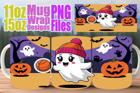 15x Mug Wrap Sublimation , Ghost Sublimation afrosvg 