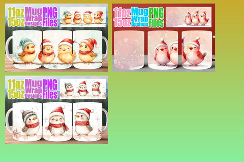 15x Mug Wrap Sublimation , Holiday Sublimation afrosvg 