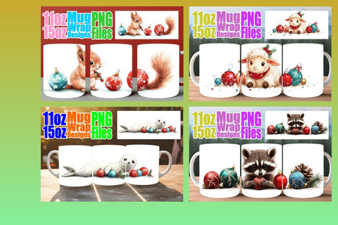 15x Mug Wrap Sublimation , Holiday Sublimation afrosvg 