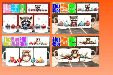 15x Mug Wrap Sublimation , Holiday Sublimation afrosvg 