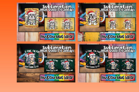 15x Mug Wrap Sublimation Set , Xmas Sublimation afrosvg 