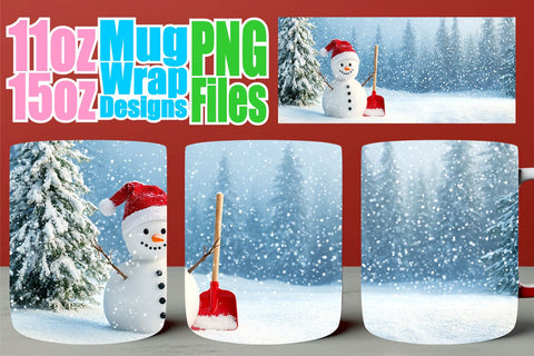 15x Mug Wrap Sublimation , Winter Sublimation afrosvg 