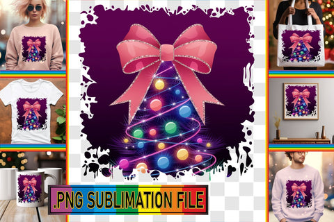 15x PNG Bundle Collection Set , Neon Xmas Sublimation afrosvg 