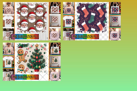 15x PNG Bundle Design Kit , Christmas Sublimation afrosvg 