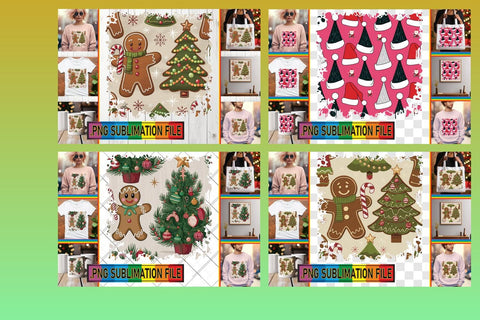 15x PNG Bundle Design Kit , Christmas Sublimation afrosvg 