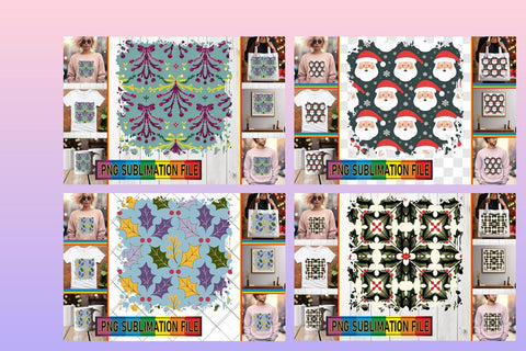 15x PNG Bundle Design Kit , Christmas Sublimation afrosvg 