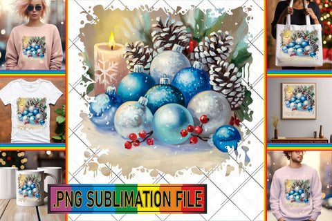 15x PNG Bundle Design Kit , Christmas Sublimation afrosvg 
