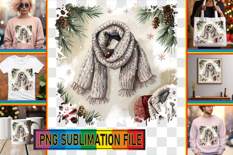 15x PNG Bundle Design Kit , Christmas Sublimation afrosvg 