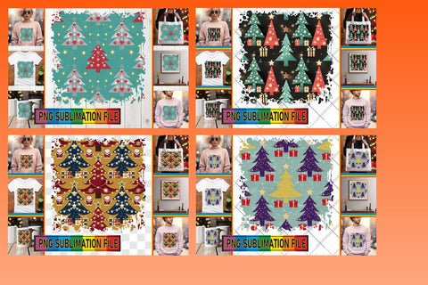 15x PNG Bundle Design Kit , Christmas Sublimation afrosvg 