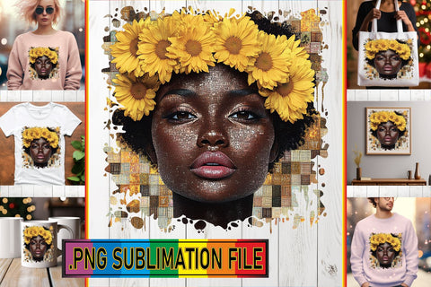 15x PNG Bundle Design Kit , Woman Sublimation afrosvg 