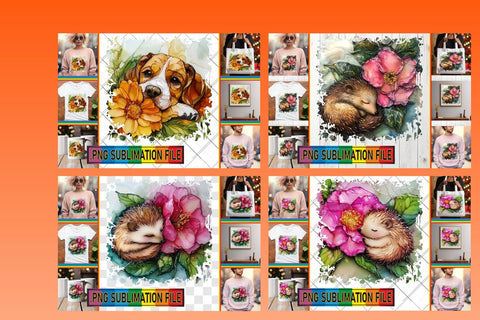 15x PNG Bundle Designs , Animals Sublimation afrosvg 