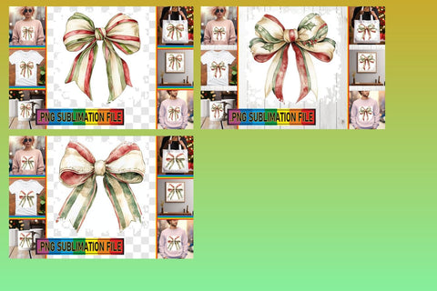 15x PNG Bundle Designs , Bow Sublimation afrosvg 