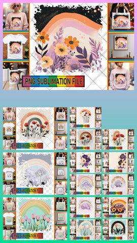 15x PNG Bundle of Design Sets , Flower Sublimation afrosvg 