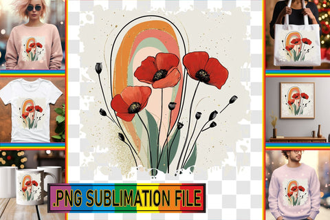 15x PNG Bundle of Design Sets , Flower Sublimation afrosvg 