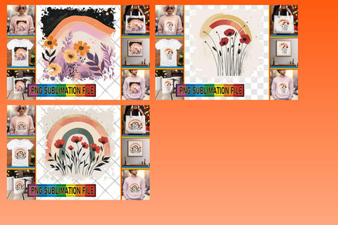 15x PNG Bundle of Design Sets , Flower Sublimation afrosvg 