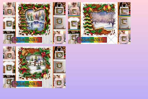 15x PNG Bundle of Designs , Christmas Sublimation afrosvg 