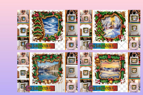 15x PNG Bundle of Designs , Christmas Sublimation afrosvg 