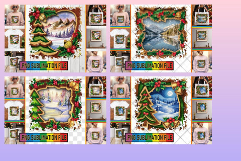 15x PNG Bundle of Designs , Christmas Sublimation afrosvg 